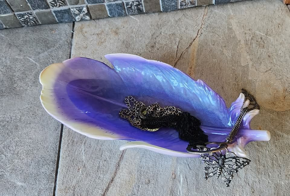 Feather Trinket Resin Dish