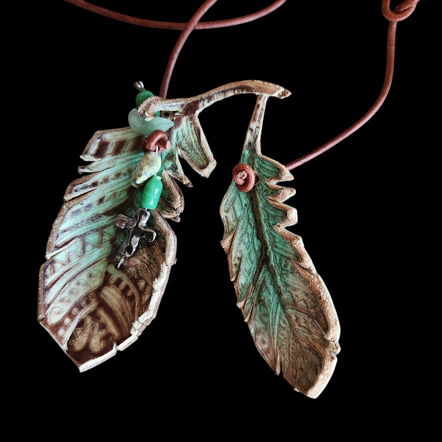 Feather Charm, small double